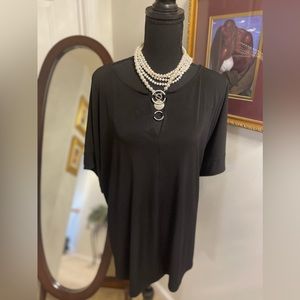 Black Plus Size Flowy Blouse